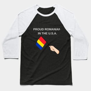 Proud Romanian in the USA Baseball T-Shirt